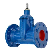 Zawory i kraniki - Zasuwa kołnierzowa miękkouszczelniona "długa" F5 DN50 żeliwo sferoidalne GJS, bez kółka- rozmiar kółka: kwadrat 14 - miniaturka - grafika 1