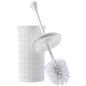 Akcesoria do wc - Szczotka do WC z pojemnikiem 40 cm, biała - miniaturka - grafika 1