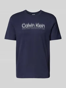 T-shirt z nadrukiem z logo - Koszulki męskie - miniaturka - grafika 1
