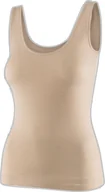 Koszulki sportowe damskie - Brubeck TA1059W Koszulka damska bez rękawów COMFORT MERINO beżowy L - miniaturka - grafika 1