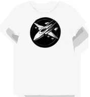 Koszulki i topy damskie - Koszulka damska biała z motywem srebrnego myśliwca kosmicznego XL - miniaturka - grafika 1