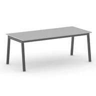 Stoły i stoliki do biura - B2B Partner Stół PRIMO BASIC z czarnym stelażem, 2000 x 900 x 750 mm, szary 499351 - miniaturka - grafika 1