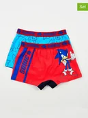 Majtki dla dzieci - Sonic Bokserki (2 pary) w kolorze błękitno-czerwonym - miniaturka - grafika 1