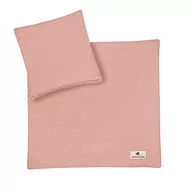 Pościel dla dzieci - Julius Zöllner Muślin - pościel dziecięca 80 x 80 + 35 x 40 cm, 2-częściowy zestaw poszewki na kołdrę i poszewkę na poduszkę, 100% bawełna, z zamkiem błyskawicznym, Standard 100 by Oeko-Tex, Dusty - miniaturka - grafika 1