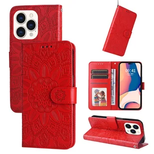 König Design Etui kompatybilne z Apple iPhone 14 Pro Etui na telefon komórkowy ze skóry syntetycznej - Etui na telefon komórkowy czerwone - Etui i futerały do telefonów - miniaturka - grafika 1