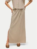 Spódnice - Vero Moda Spódnica maxi Mymilo 10321622 Beżowy Regular Fit - miniaturka - grafika 1
