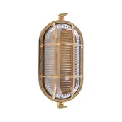 Lampy ogrodowe - Zuma Line Kinkiet Thira A47Z E27 IP64 mosiężny szkło ozdobna siatka A47Z - miniaturka - grafika 1