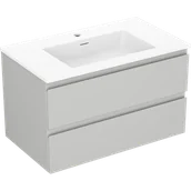 Szafki łazienkowe - Mexen Orio szafka łazienkowa 80 cm z umywalką Otis, 2 szuflady, szara mat/biała mat - 91A10-08047-2-BFF62-W18M01 - miniaturka - grafika 1