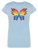 Koszulki i topy damskie - T-Shirt fajny kolorowy nadruk MOTYL r.XL - miniaturka - grafika 1