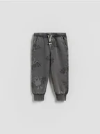 Spodenki dla niemowląt - Reserved - Bawełniane joggery - czarny - miniaturka - grafika 1