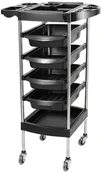 Meble fryzjerskie - Pomocnik kosmetyczny fryzjerski do salonu X7 uniwersalna szafka wózek stolik na kółkach - miniaturka - grafika 1