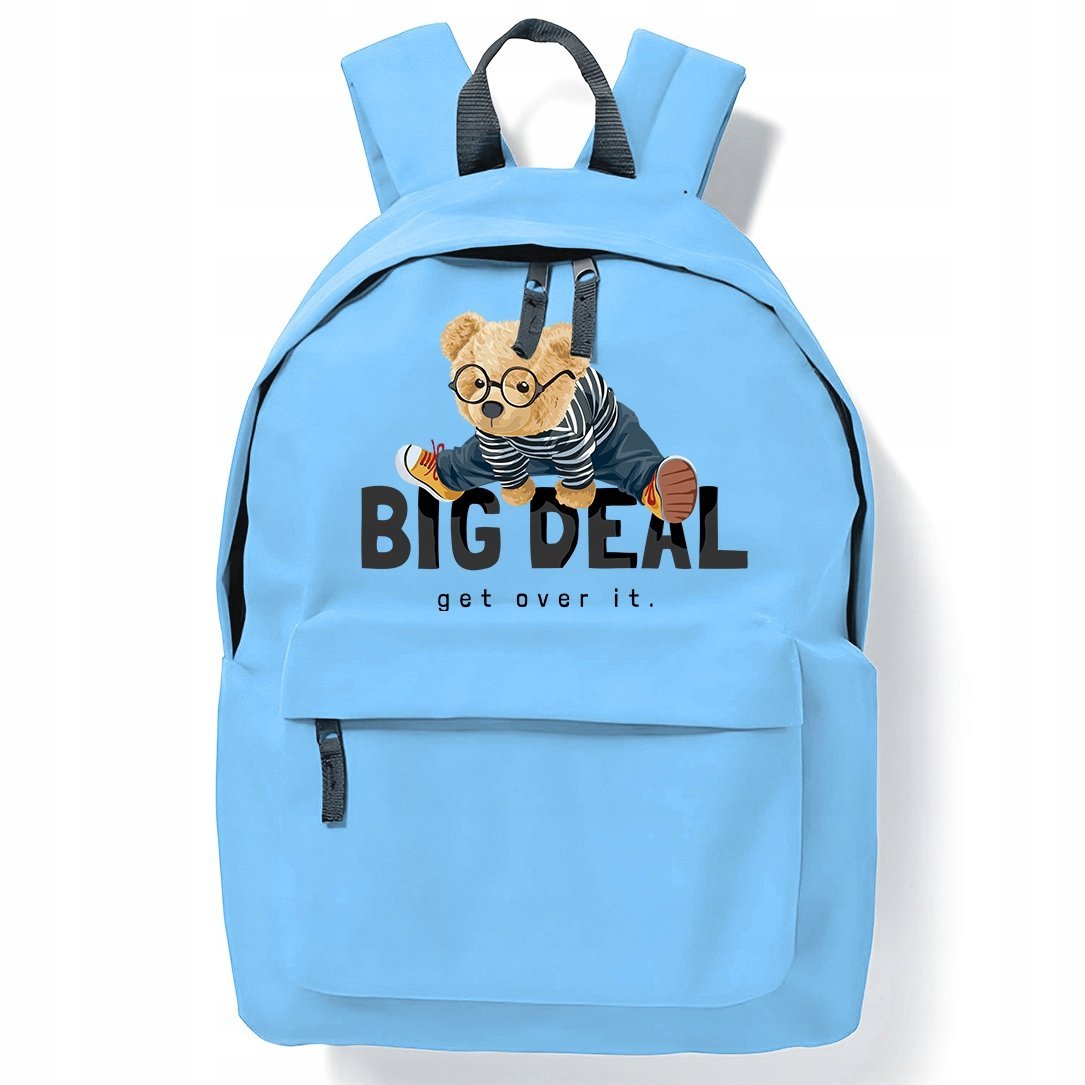 Plecak Niebieski Do Szkoły Na Wycieczkę BIG DEAL MIŚ Stylowe Modne Trend Wz