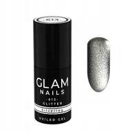 Lakiery hybrydowe - Lakier hybrydowy Glam Nails 613 Silvering 6ml - miniaturka - grafika 1