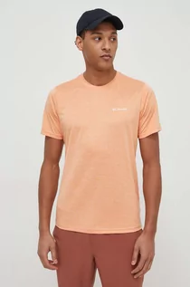 Koszulki męskie - Columbia t-shirt sportowy Columbia Hike kolor pomarańczowy gładki 1990391 - grafika 1