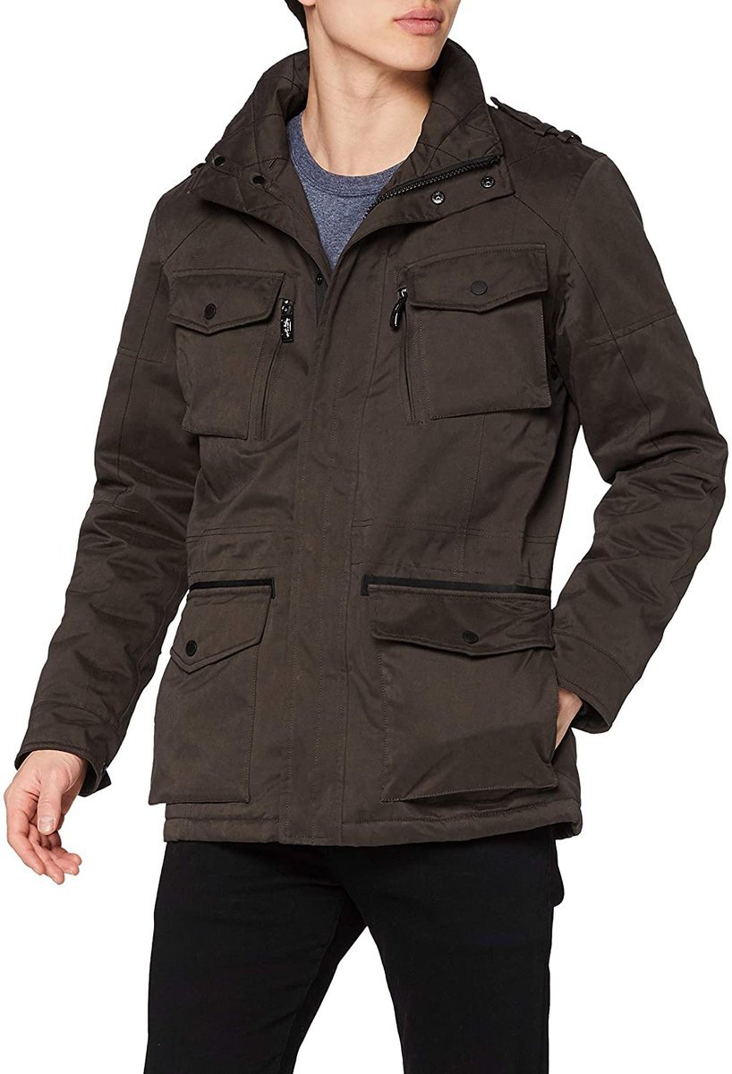 Męska Kurtka Light of London Bawełna Brązowa XL