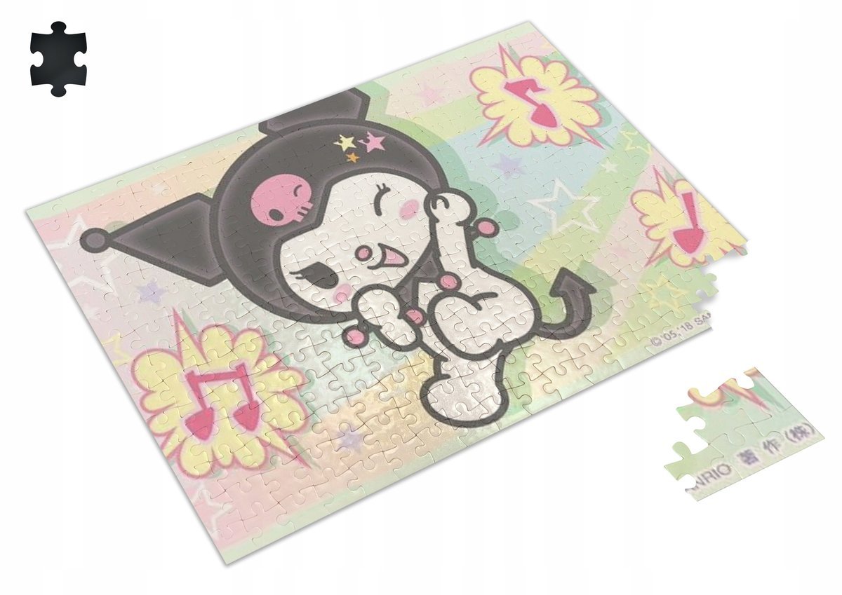 Puzzle KUROMI HELLO KITTY KOTEK A3 252 el z Nadrukiem + IMIĘ 44