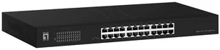 LevelOne Switch 24x GE GEU-2431 19\" Rack Mount Kit Nie zarządzany Gigabit Ethernet (10/100/1000) 1U Czarny - Pozostałe akcesoria sieciowe - miniaturka - grafika 1