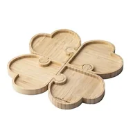 Tace i patery - Patera bambusowa do serwowania w kształcie serca 24 x 24 x 1,8 cm - miniaturka - grafika 1