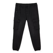 Spodnie męskie - Cropp - Jeansowe joggery - Czarny - miniaturka - grafika 1