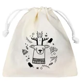 Ozdoby bożonarodzeniowe - Woreczek RENIFER 15x20cm ECRU - miniaturka - grafika 1