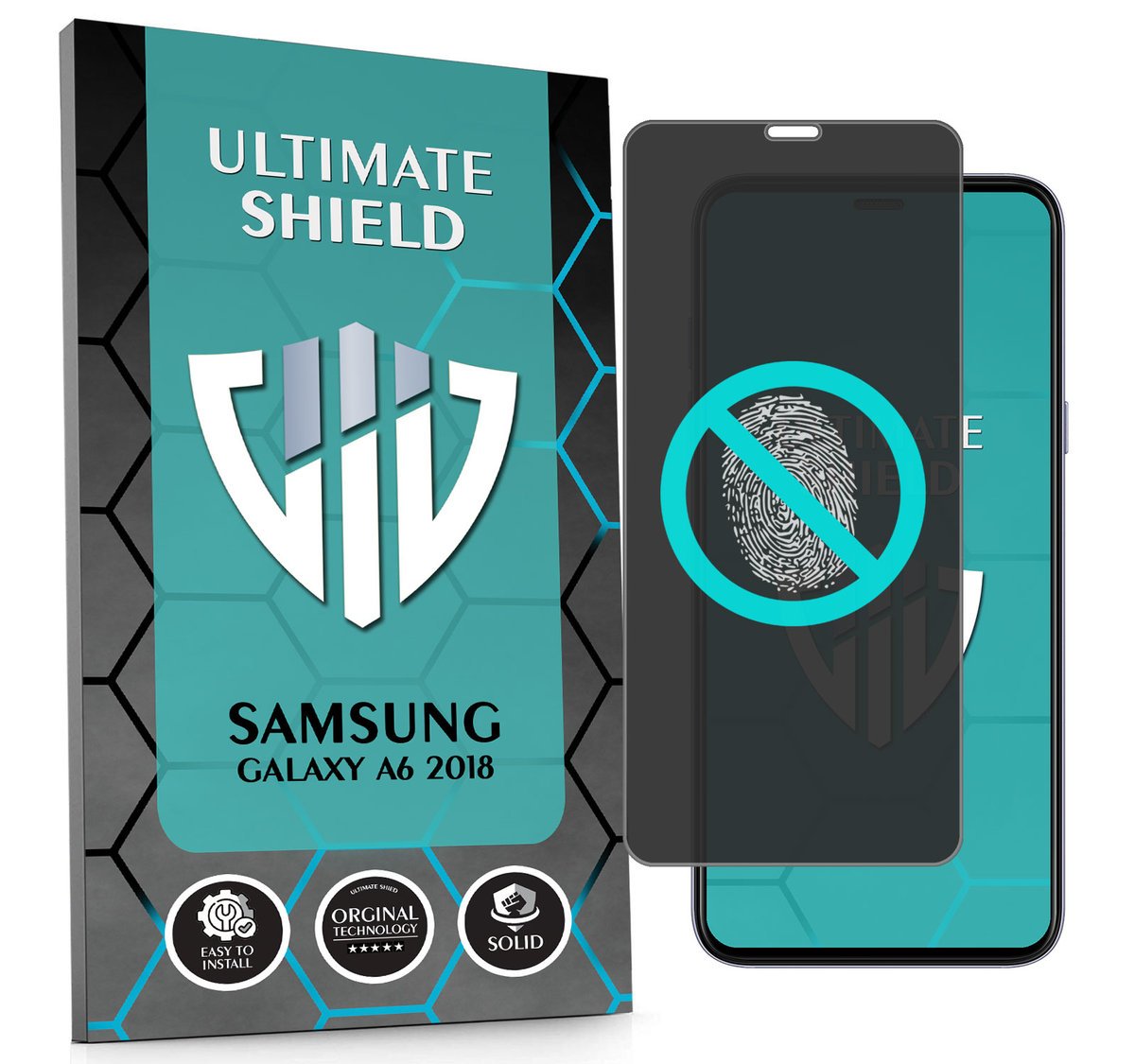 NAJLEPSZE SZKŁO 5D PEŁNE DO SAMSUNG GALAXY A6 2018 NIETŁUKĄCE ORYGINAŁ