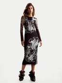 Sukienki - Desigual Sukienka codzienna Reims Lacroix 26SWVK53 Czarny Regular Fit - miniaturka - grafika 1