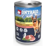 Mokra karma dla kotów - ONTARIO- Beef Pate with Herbs 400g - miniaturka - grafika 1