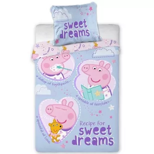 FARO Pościel 100x135 łóżeczkowa Świnka Peppa Dziewczęca Sweet Dreams - Pościel dla dzieci - miniaturka - grafika 1
