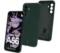 Etui i futerały do telefonów - Bizon Silikonowe Soft do Galaxy A56 5G Ciemnozielony - miniaturka - grafika 1