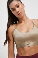Bielizna sportowa damska - Reebok biustonosz sportowy Lux kolor beżowy gładki - miniaturka - grafika 1