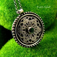 Naszyjniki - Naszyjnik Mandala - Srebro Topaz London Blue - miniaturka - grafika 1