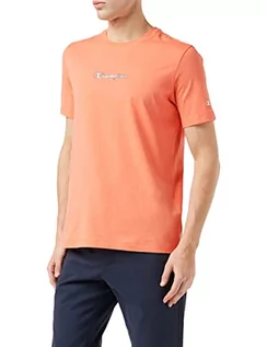 Koszulki męskie - Champion Koszulka męska Soft Fluo S/S, Łosoś, XS - grafika 1