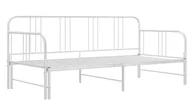 Łóżka - Białe Metalowe Łózko Rozkładane 90X200 Cm L6-G84 - miniaturka - grafika 1