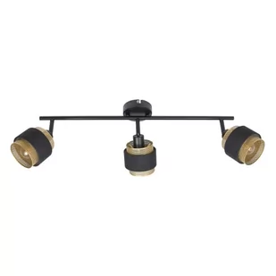 Renez lampa sufitowa (spot) 3-punktowa czarna/złota SPL-95820-3 - Lampy sufitowe - miniaturka - grafika 1