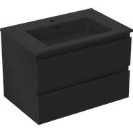 Szafki łazienkowe - Mexen Orio szafka łazienkowa 70 cm z umywalką Otis, 2 szuflady, czarna mat - 91A10-07047-2-BFF71-W18M71 - miniaturka - grafika 1