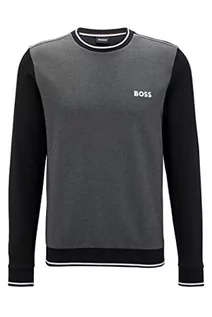 Bluzy męskie - BOSS Męska bluza dresowa, czarny (Black1), XS - grafika 1
