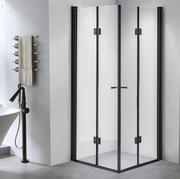 Kabiny prysznicowe - Hydrosan Czarna kabina prysznicowa składana kwadratowa 100x100 BS05C - miniaturka - grafika 1