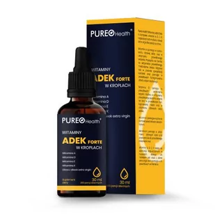 PUREO HEALTH Witamina ADEK Forte, 30ml - Włosy, skóra, paznokcie - miniaturka - grafika 1