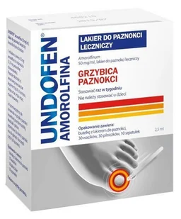 OMEGA PHARMA Undofen Amorolfina lakier do paznokci leczniczy 2,5ml - Pielęgnacja stóp OMEGA PHARMA Undofen Amorolfina lakier do paznokci leczniczy 2,5ml - Pielęgnacja stóp - miniaturka - grafika 1