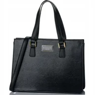 Torebki damskie - Torebka Damska KLASYCZNA SHOPPER MONNARI NA RAMIĘ Aktówka Czarna Premium - miniaturka - grafika 1