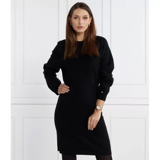 Sukienki - Tommy Hilfiger Wełniana sukienka SMD WOOL CASH WAISTED DRESS | z dodatkiem kaszmiru - grafika 1