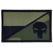 Odzież taktyczna i umundurowanie - Patch Flaga Punisher Gaszona naszywka 75mm x 45mm - miniaturka - grafika 1