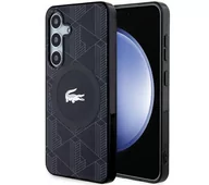 Etui i futerały do telefonów - Lacoste LCHMS24SUBSK Hardcase IML Blend Monogram MagSafe do Samsung Galaxy S24 Czarny - miniaturka - grafika 1