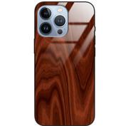 Etui i futerały do telefonów - Etui drewniane iPhone 13 Pro Premium Wood Mahogany Forestzone Glass - miniaturka - grafika 1