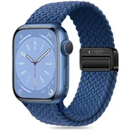 Akcesoria do smartwatchy - Pasek do APPLE WATCH 4 / 5 / 6 / 7 / 8 / 9 / SE / ULTRA 1 / 2 (42 / 44 / 45 / 49 MM) Tech-Protect Nylonmag Montego niebieskie - miniaturka - grafika 1