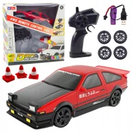 Zabawki zdalnie sterowane - Auto Sportowe Do Driftu Wymienne Koła Zdalnie Sterowany RC 4WD Czerwony - miniaturka - grafika 1