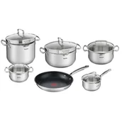 Garnki - Tefal Zestaw garnków G732SB55 11 elementów) G732SB55 - miniaturka - grafika 1