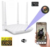 Minikamery i aparaty szpiegowskie - ROUTER Wi-Fi Ukryta Mikro Kamera WiFi FHD w Routerze, Podgląd na Żywo Cały Świat, Nagrywanie. - miniaturka - grafika 1