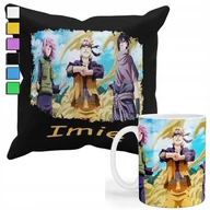 Gadżety dla niej i dla niego - Zestaw Kubek + Poszewka Z Nadrukiem-Dla Fana Prezent Naruto +Imię - miniaturka - grafika 1
