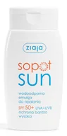 Balsamy i kremy do opalania - Ziaja Sopot Sun emulsja do opalania wodoodporna SPF50+ 125ml - miniaturka - grafika 1